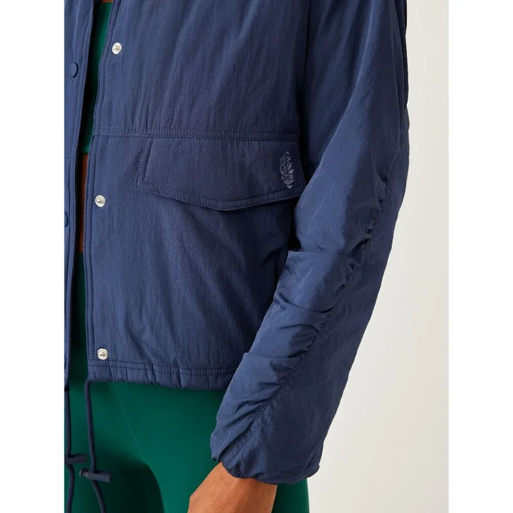 🎉LAST CHANCE🎉 FP MOVEMENT Off The Bleachers Coaches Jacket / Midnight Navy - Picture 5 of 6